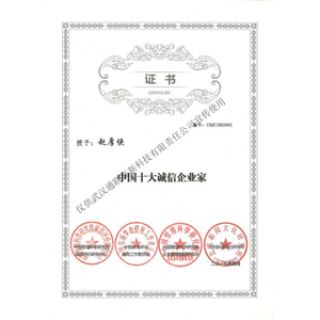 中國十大誠信企業家